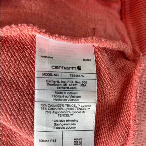 Carhartt Quarter Zip Sweatshirt M - Picture 7 of 7